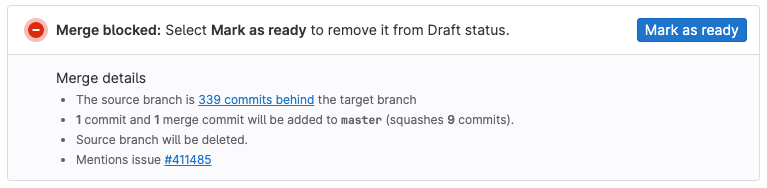 Blocked Merge Button
